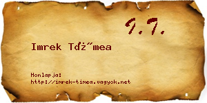 Imrek Tímea névjegykártya