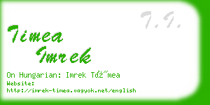 timea imrek business card